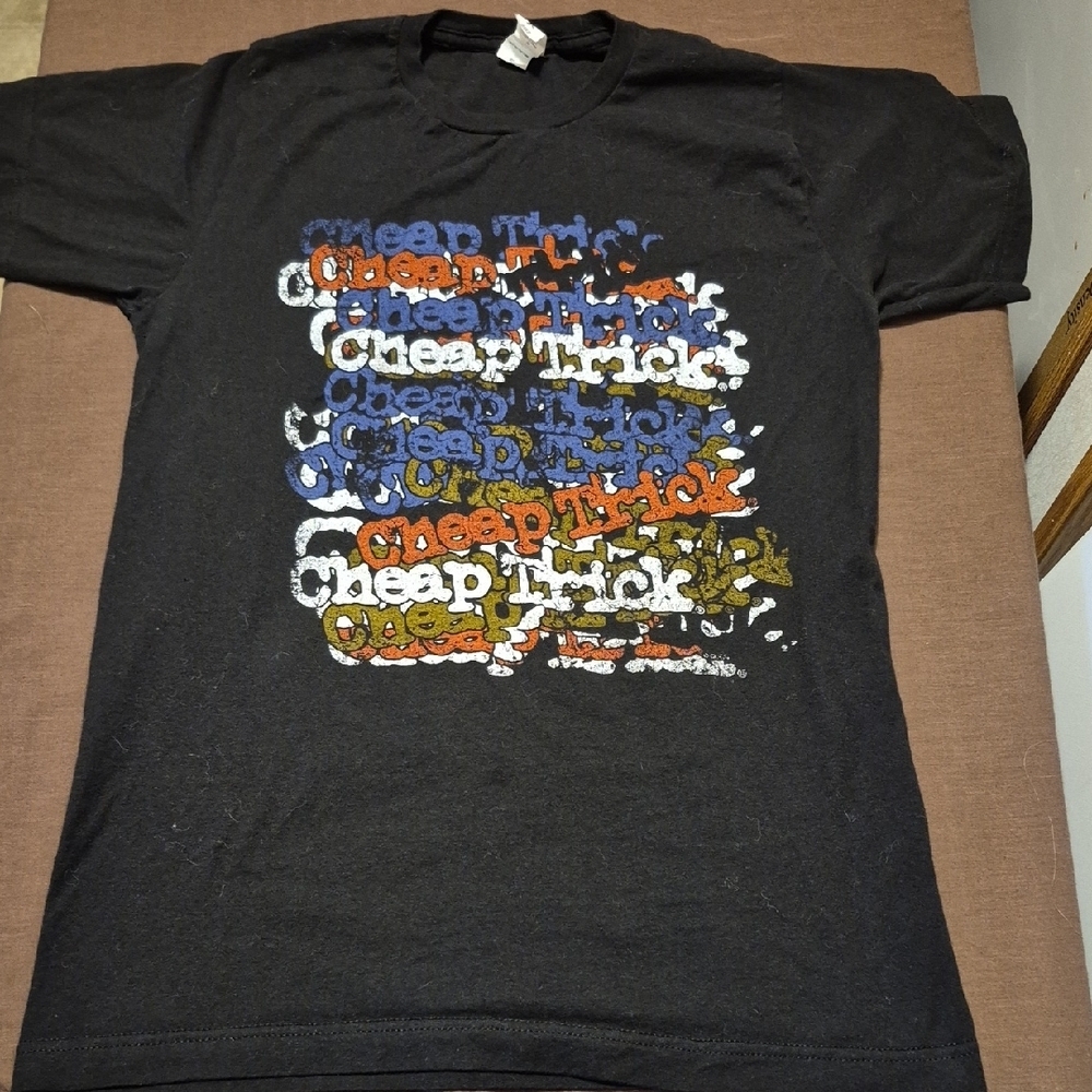 Tultex CHEAP TRICK BAND Black T-Shirt with Accent